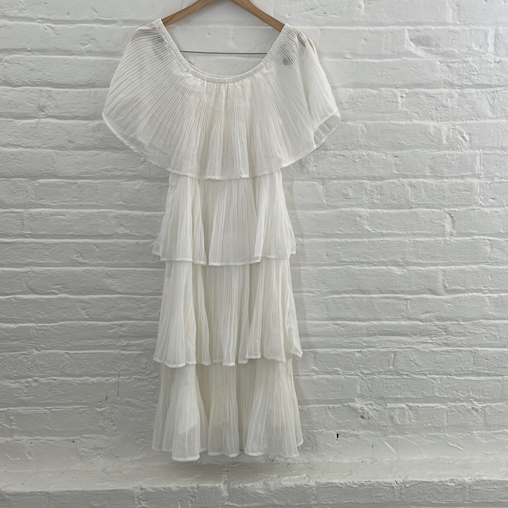 Oddly Ruffle Tiered MIDI Dress (Size M)